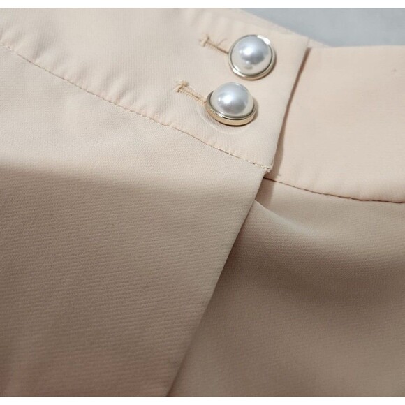 Calvin Klein Beige Pencil Skirt Size 2 | Faux Wrap Front | Office Career Wear - Picture 10 of 10